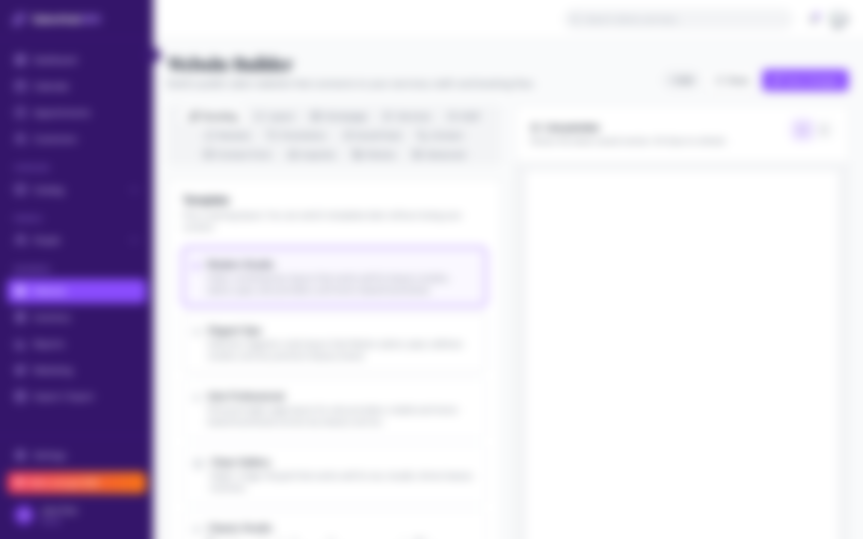 SalonHub360 website builder